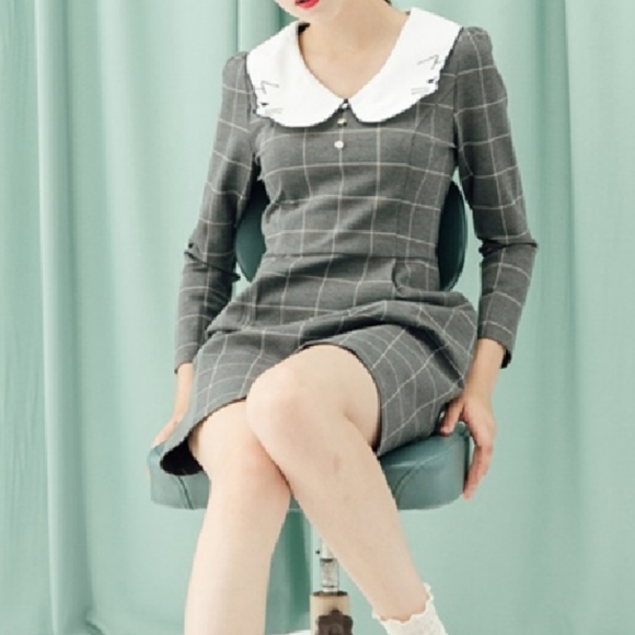 Kitty Grey Dress size L - Picture 3 of 15